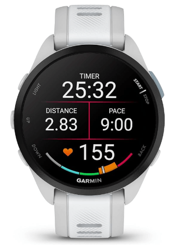 Garmin Relógio Forerunner 165 Branco com Cinza 43mm com Monitor Cardíaco de Pulso e GPS