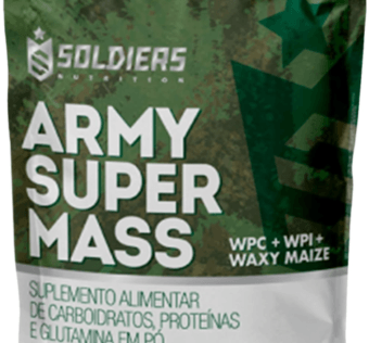 Army Super Mass 3kg da Soldiers Nutrition é uma fonte de energia com alta concentração de carboidratos e proteínas, além de vitaminas e minerais que deixam a formula aind amais completa