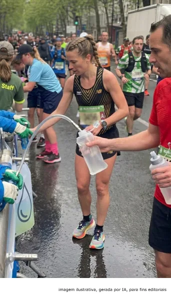 Maratona de Paris 2026: elite entrega performance, mas hidratação sem copos redefine estratégia de prova