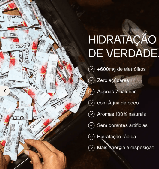 LIQUIDZ contém todos os eletrólitos que você precisa para uma hidratação adequada, para desbloquear mais energia, disposição e recuperação.