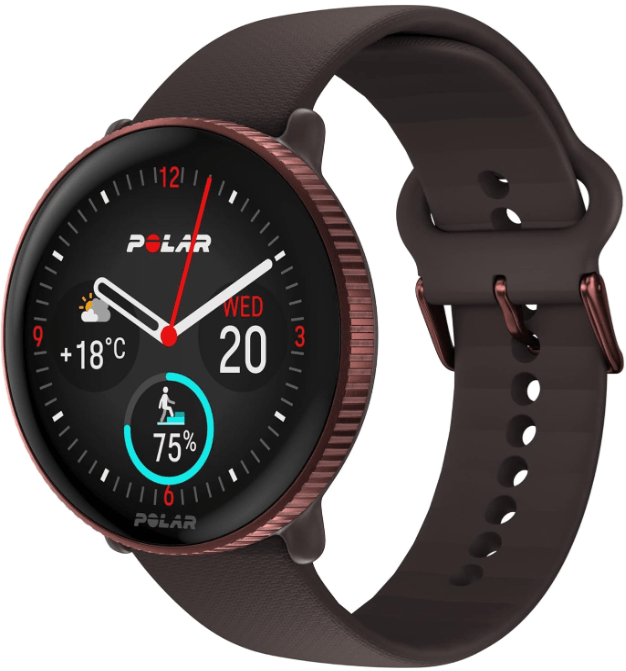Polar Ignite 3 Marrom - Relógio de Condicionamento e bem-estar com GPS, Análise do Sono, Tela AMOLED, Monitor de Atividade 24 horas, FC, Exercícios Personalizados e Orientação por voz em tempo real