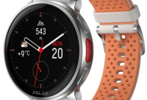 Polar Vantage V3 Branco e Laranja - Relógio esportivo com GPS, monitor de frequência cardíaca avançado e bateria duradoura, Smartwatch, mapas offline, relógio de corrida, relógio para triatlo