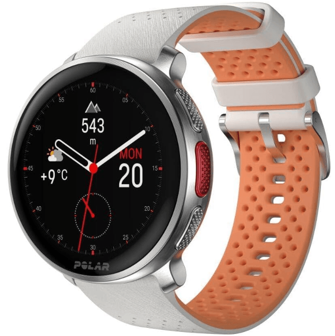 Polar Vantage V3 Branco e Laranja - Relógio esportivo com GPS, monitor de frequência cardíaca avançado e bateria duradoura, Smartwatch, mapas offline, relógio de corrida, relógio para triatlo
