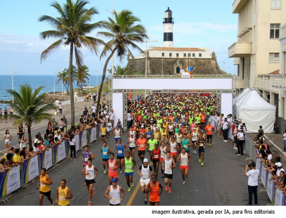 Maratona Farol a Farol 2026: a prova mais querida de Salvador conecta o farol mais antigo das Américas ao mais belo pôr do sol do Brasil — 42 km pela orla que Caymmi e Vinícius já imortalizaram