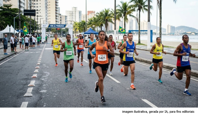 10 KM Tribuna — 40ª Edição: Santos acorda antes do sol e entrega o 10k mais rápido do Brasil há quarenta anos
