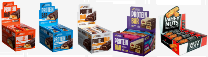 Barra De Proteína Cx 12 Unid. Snacks Protein Bar Bodyaction