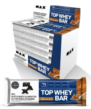 Top Whey Bar 12un Amendoim Doce de Leite