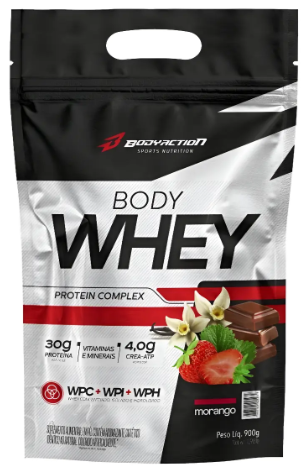 Body Whey Protein Isolado 900g Morango