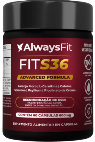 Fits36 Cafeína Carnitina Psyllium Cromo 60 Caps