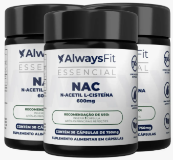 Kit 3 Nac Alwaysfit N-acetil L-cisteína 600mg 30 Cápsulas