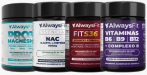 Kit Pro Alwaysfit + Pro3mag + Nac + Fits36 E Complexo B