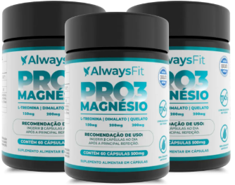 Pro3Magnésio Always Fit Kit 3 Magnésio 60 Cápsulas