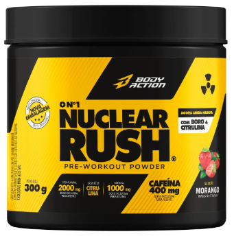 Pré Treino Nuclear Rush 300g Bodyaction Morango