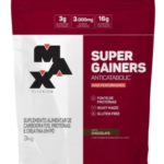 Hipercalórico 3kg Super Gainers Max Titanium Sabor Chocolate Alto Valor Calórico