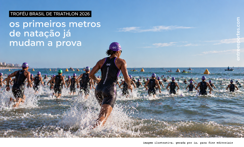 Troféu Brasil de Triathlon 2026: os primeiros metros de natação já mudam a prova