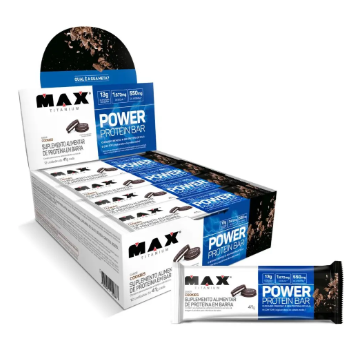 Max Titanium Proteína Power Protein Bar 41g Display Com 12 Unid