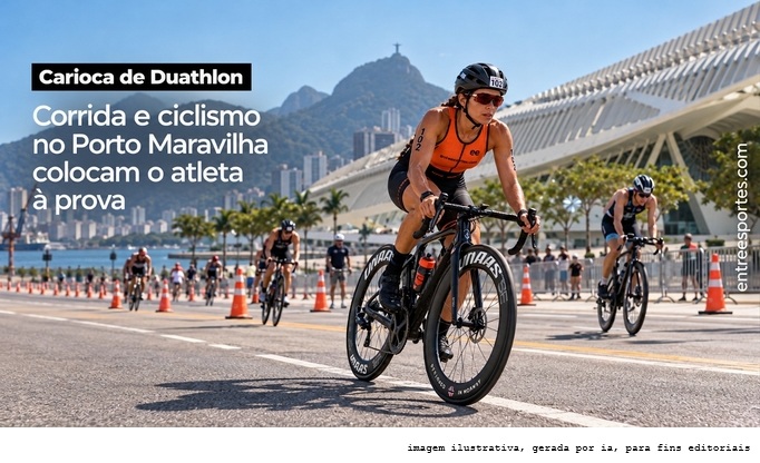 Campeonato Carioca de Duathlon 2026: a corrida e a bicicleta colocam o triatleta à prova no Porto Maravilha